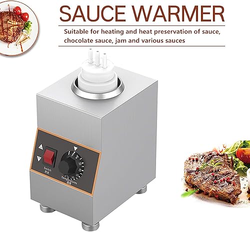 MaquiGra Chauffe-Sauce électrique en Acier Inoxydable Réchauffeur de Chocolat Commercial température réglable 30-85 ℃ Chaque Bouteille de 650 ML Convient pour Chauffer Toutes Sortes de sauces - Nail Gallerys
