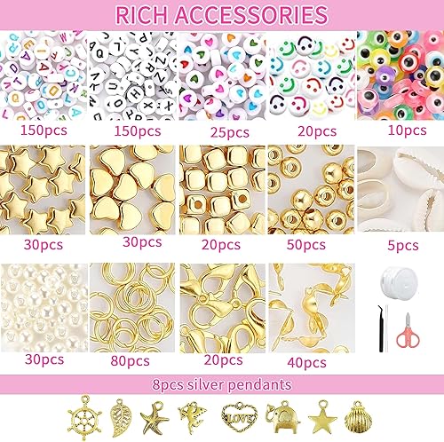 Milai 144 Couleurs 65474pcs 2mm Perles de Rocaille, Perles pour Bijoux, Perles pour Bracelet pour Collier Boucles d'Oreilles la Décoration de Bricolage avec Perle Lettre - Nail Gallerys