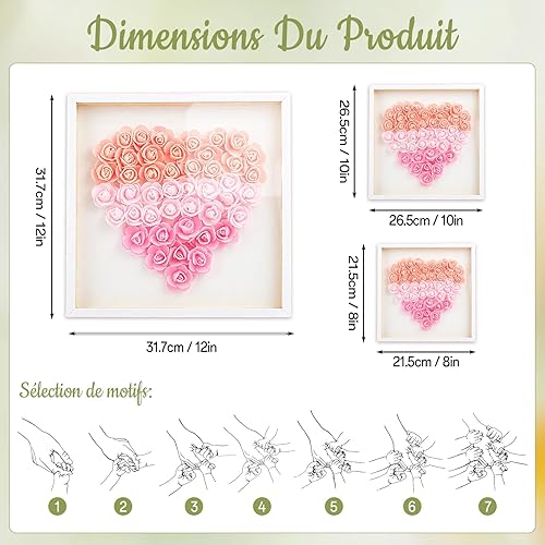 Boîte à Fleurs Personnalisée - Cadre Fete des Meres Personnalisé Peut Peut Imprimer Le Nom de l'enfant, Convient pour la Fête des Mères, Anniversaire, comme Cadeau pour des Meres ou Grand-Mère - Nail Gallerys