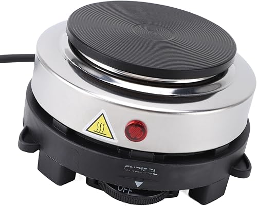 Plaque Chauffante pour Théière électrique, Contrôle de la Température à 6 Niveaux, Mini Chauffe-pot Moka Portable, Brûleur en Acier Inoxydable, Chauffe-pot Moka électrique - Nail Gallerys