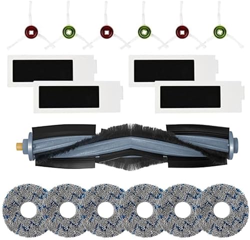 Ensemble complet d'accessoires pour aspirateur Ecovacs pour Deebot T20 et Omni pour T20e 18 pièces comprenant brosse principale, brosses latérales et mise à niveau de filtration - Nail Gallerys