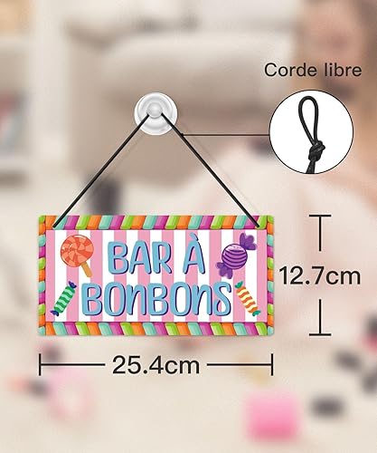 Putuo Decor - Panneau Suspendu Bar À Bonbons en PVC – Décoration Colorée pour Table de Bonbons Fête d’Enfant ou Anniversaire - Nail Gallerys