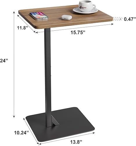 HAOHEJIA Table d'appoint, table d'appoint, petite table de chevet en forme de C, pour table de canapé, salon, chambre à coucher, lit - Nail Gallerys