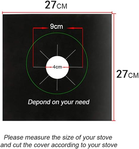 Yardwe 12pièces Plaques De Pour Cuisinière à Lot De Tapis Non-adhésifs Pour Réchaud Avec Pré-découpé Et Facile à Nettoyer Pour Cuisine Maison Et Restaurant Noir - Nail Gallerys