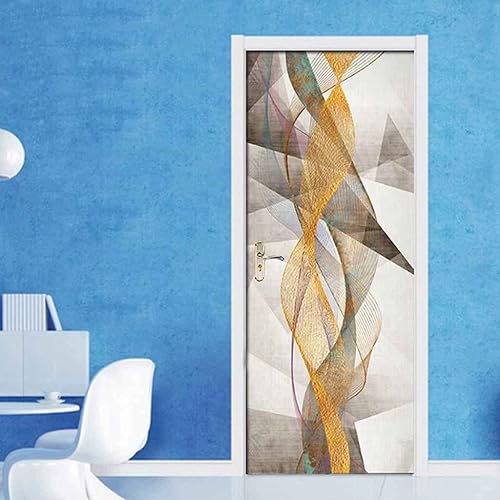 CBWRAW 3D Stickers De Porte 77x200cm Imperméable Amovible Vinyle Autocollants Dessin Au Trait Créatif Art Poster Muraux Papier Peint pour Chambre Cuisine Adulte Enfant Salle De Bain Décoration - Nail Gallerys