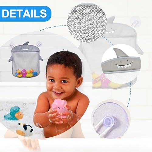 COYUN 1 Pcs Filet Rangement Jouet Bain,Range Jouet Baignoire et 2 Crochets, Filet Jouet Bain Bebe,Organisateur de Jouet de Douche, Rangement Jouet Bain, Sac de Rangement Jouet Bebe Salle de Bain - Nail Gallerys