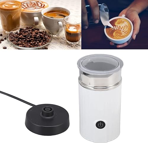 Mousseur à lait entièrement automatique Vapeur à lait électrique Machine à mousse de lait chaud/froid 8,1 oz/240 ml Réchauffeur de café pour Latte Cappuccinos Matcha Chocolat chaud(Prise UE) - Nail Gallerys