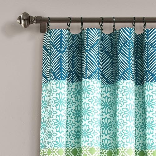 Lush Decor Paire de Rideaux de fenêtre à Rayures bohèmes, Fuchsia et Orange, 213,4 x 132,1 cm (L x l) - Nail Gallerys