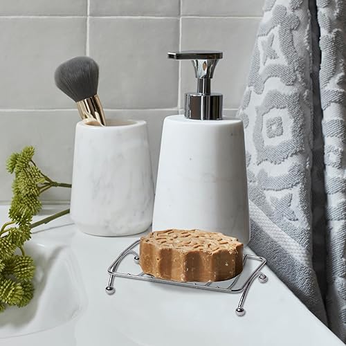 Tendance Porte-Savon en métal chromé 12,4 x 8,5 x 2 cm - Nail Gallerys