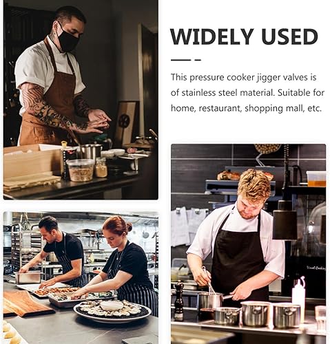 UPKOCH Soupape De Limitation De Pression Et ÉChappement pour Autocuiseur, Valve De SéCurité en Acier Inoxydable, 2 PièCes, 60KPA, Noir, 4x2.8x2.8cm, pour Usage Domestique - Nail Gallerys