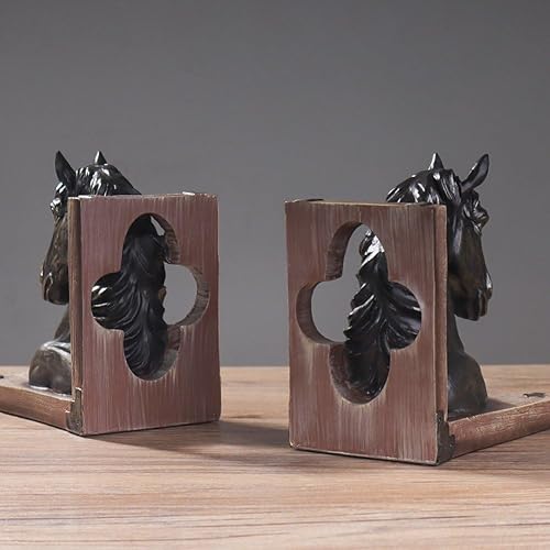 Lpitoy Serre-Livres Tête De Cheval Vintage, 1 Paire, Statue Décorative, Serre-Livres Multifonctionnel, Ornement De Cheval, Serre-Livres pour Le Bureau - Nail Gallerys