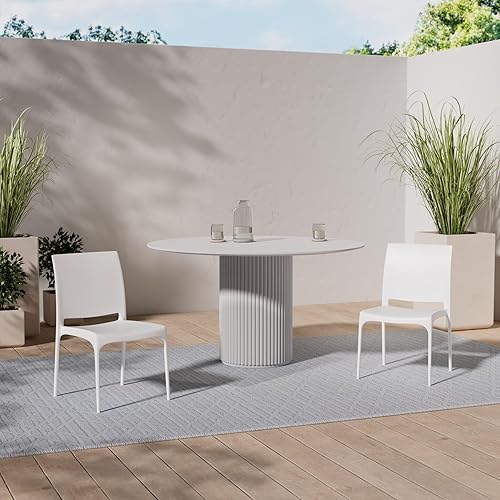 LIBEROSHOPPING.eu - LA TUA CASA IN UN CLIK Chaise empilable en polypropylène Moderne pour intérieur et extérieur Jardin Bar Cuisine modèle Volga (Moutarde 2 chaises) - Nail Gallerys