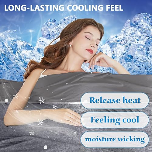 Couverture Rafraichissante d'Été Adulte, Arc-Chill Couverture d'été de Double Face Rafraîchissante, 2 in 1 Couverture Rafraichissante d'été, pour Canapé Bureau Domicile Voyage 150 x 200 cm (Bleu) - Nail Gallerys