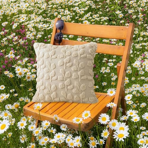 Générique Cadeau De Fête des Mères,Housse d'oreiller D'été,Taie d'oreiller Feuilles Plush,45 x 45 cm Coussin avec Fermeture éclair Invisible,Voiture Maison Salon Chambre Décor (A) - Nail Gallerys