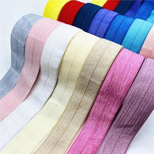 Ruban élastique brillant en élasthanne 10/15/20/25 mm - Bleu marine - 25 mm - 5 mètres - Accessoire de couture pour vêtement - Nail Gallerys