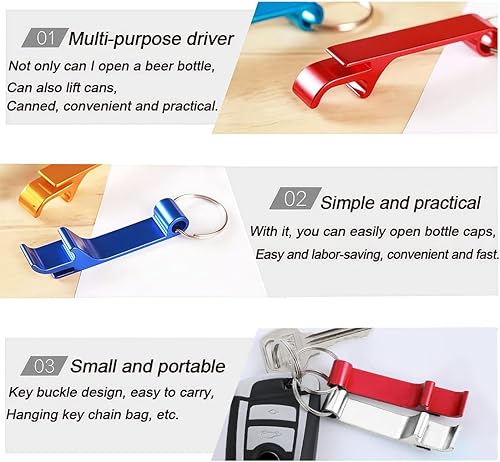 AFCJLTO 5 Pcs Ouvreur de Bouteille de Bière, Décapsuleur Porte-Clés Ouvre Bouteille, Couleur Ouvre BouteilleMerveilleuse Vie de FêteOuvreur de Bouteille de Bière, Mini Ouvre-Bouteille,5 couleurs - Nail Gallerys