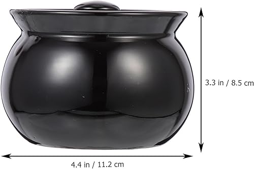 Happyyami Faitout en céramique avec couvercle en terre cuite en terre cuite japonaise Donabe Marmite chinoise pour Dolsot Bibimbap et soupe 500 ml Marron - Nail Gallerys