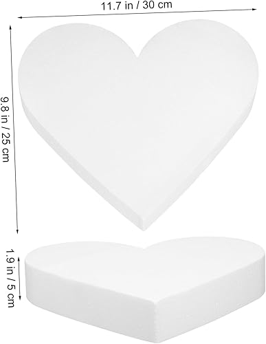 SHINEOFI Gâteau Factice en Polystyrène en Forme de Cœur Modèle de Gâteau en Mousse pour Outils de Cuisson Gâteau Factice Multifonction pour Faux Gâteau - Nail Gallerys