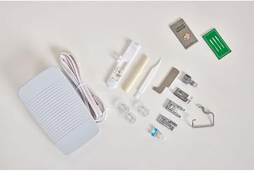 Brother KE20SVM1 Little Angel KE20s Machine à coudre, en métal, blanc et bleu, numérique - Nail Gallerys