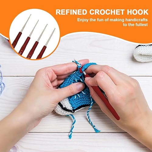 JEYORZY Lot de 4 Crochets de 1,0 mm, 1,25 mm, 1,5 mm, 1,75 mm, Aiguilles à Tricoter Pour Crochet, PoignéE Ergonomique Pour Tricoter, éCharpes, Gants, Sacs, Chapeaux, Chaussettes, Petite Taille - Nail Gallerys
