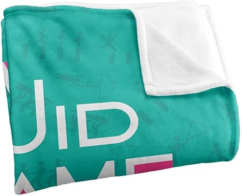 Squid Game Couverture Douce au Toucher Soyeux avec Logo Aqua 152 x 127 cm - Nail Gallerys
