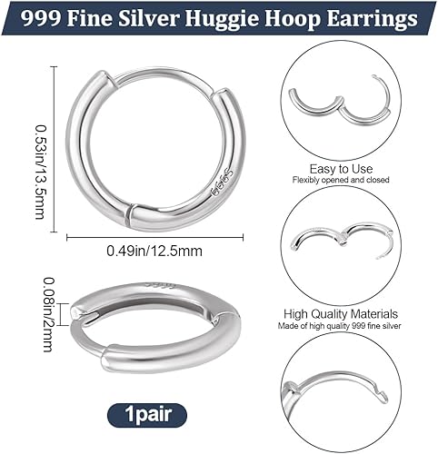 Beebeecraft 1 boîte de 2 crochets de Boucles D'Oreilles à Levier 999 créoles Françaises en Argent Fin avec Boucles D'Oreilles à Levier Arrière pour la Fabrication de Bijoux Fournitures de Bricolage - Nail Gallerys