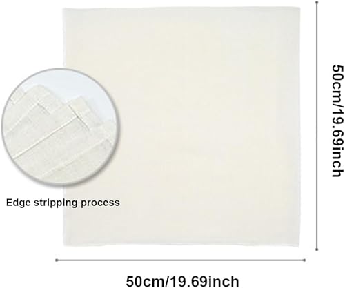 Violotoris 6 Pièces Etamine Alimentaire pour Cuisiner, 50 x 50cm Étamine Tissu en Blanche Non Blanchi Lavable Réutilisable, pour Filtrer Tofu, Fromage, Jus de Fruits, Café, Thé, Épices - Nail Gallerys