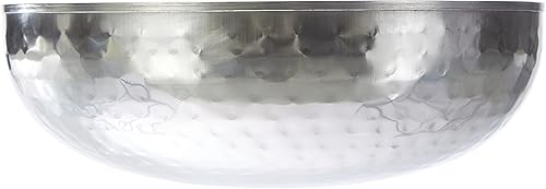 Equinox 511023 Saladier Inox Martelé Diamètre: 25 cm, Argent - Nail Gallerys