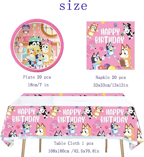 DecPtyTa Vaisselle Anniversaire Decoration Anniversaire Assiettes Serviettes Nappes Happy Birthday Bannières Garnitures Cupcake Idéal pour 20 Personnes (B) - Nail Gallerys