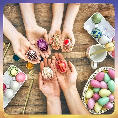 PAMENET Pysanka Set Stylos à Dessin à Cire Chaude pour les Arts Décoratifs pour les Œufs de Pâques Fournitures Pysanky - Nail Gallerys