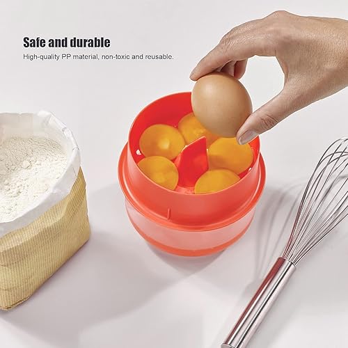 Mini séparateur de jaune d'oeuf, filtre de blanc d'oeuf en PP durable, extracteur d'oeufs de diviseur d'oeufs de cuisine, outil de boulangerie à domicile(rouge) - Nail Gallerys