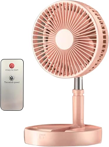 Générique Ventilateur sur Pied Portable Silencieux avec Télécommande, Ventilateur Silencieux, Puissant et ultra-silencieux Ventilateurs Pliable USB Rechargeable, pour Chambre Bureau Office Camping - Nail Gallerys