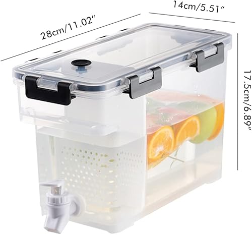 Stylebest Distributeur de Boissons en Plastique de 3,5 L Distributeur de Boissons avec Robinet Distributeur de pichet de jus de Citron glacé pour réfrigérateur Fête Usage Quotidien - Nail Gallerys