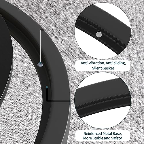 SAYGOER Petite Table Basse en Verre Ronde dorée pour Petit Espace, Table Centrale Moderne Simple avec Cadre doré pour Salon, Maison, Bureau, Assemblage Facile - Nail Gallerys