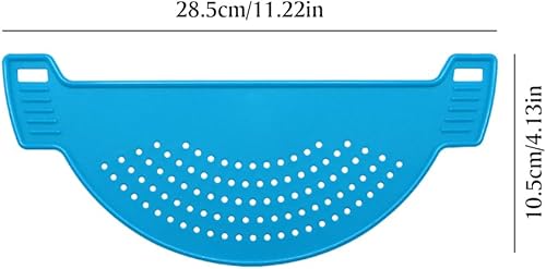 Égouttoir,Passoire Pates,Passoires Alimentaires,Passoire Pates,Filtre de Cuisine,Passoire pour Marmites,Passoire en Forme de Demi Lune,Égouttoir de Cuisine en Plastique,Aide au Drainage Bleu Tokaneit - Nail Gallerys