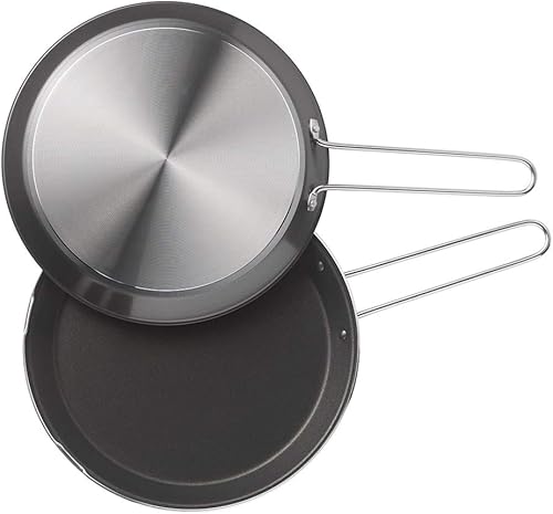 MOPITA Q.b. Poêle à frire antiadhésive Ø30 cm Poêle Omelette pour toutes les plaques (sans induction) antiadhésive 4 couches, fond aluminium 2 mm, 2 poêles avec fermeture hermétique, Made in Italy - Nail Gallerys