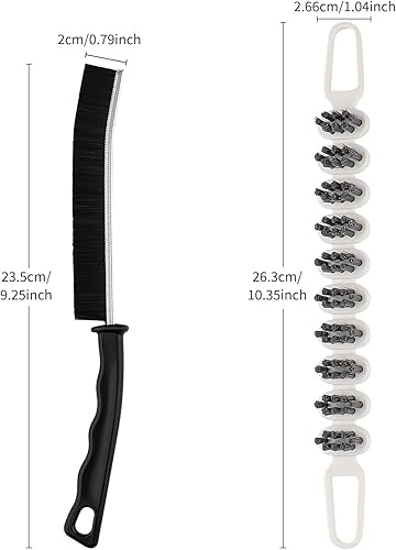 3 Pièces Brosse de Nettoyage des Interstices, Brosse de Nettoyage Flexible et Pliable,Brosse de Nettoyage Multifonctionnelle, 2 Types d'Outils de Nettoyage pour Cuisine et Salle de Bain - Nail Gallerys