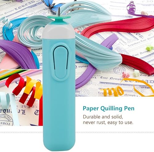 Stylo électrique pour paperolles Curling Stylo Bricolage Papier Artisanat Stylo Quilling Electrique Fendue DIY pour Bricolage Scrapbooking Dessins- En acier - Bleu - Nail Gallerys