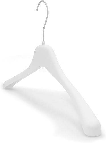 Kiroplast Cintres pour chemises T-shirts cintres en plastique peu encombrant antidérapant épaule étroite vêtements d'extérieur (blanc, 42 cm/10 pièces) - Nail Gallerys