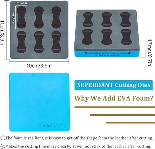 SUPERDANT Matrice de Decoupe pour Bracelets en Cuir Chaîne Croisée Boucle Bracelet Machine de Découpe pour Cuir Outil de Poinçonnage Artisanal Cadeaux pour Artisans - Nail Gallerys