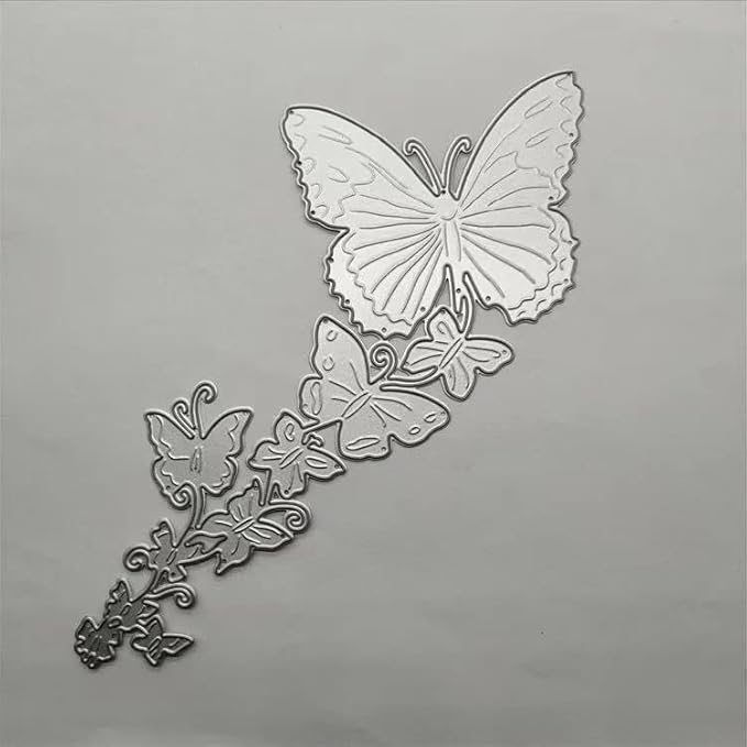 MASINIES Matrices de découpe en forme de papillon pour la fabrication de cartes, la fabrication de cartes, le pochoir et le scrapbooking Argenté. - Nail Gallerys