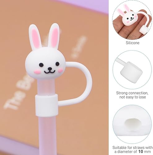 JEYORZY 9pcs Couvercles de Paille Pour Tasse Stanley, des couvertures de paille Stanley Cup, 10 mm, Anti-poussière, en Silicone, Embouts de Paille Réutilisables pour Accessoires de Gobelet Stanley Cup - Nail Gallerys