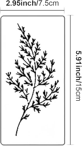 Lot de 18 pochoirs réutilisables en forme de fleurs sauvages à peindre - 15 x 7,5 cm - Pochoirs de peinture pour enfants - Pour peindre des meubles - Décoration de sac - Nail Gallerys