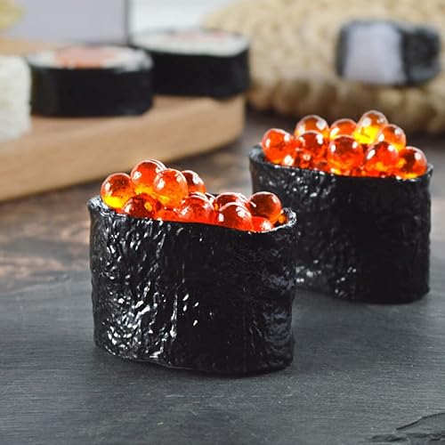 STOBOK Lot de 6 rouleaux de riz artificiels - Simulation réaliste - Nigiri Onigiri - Accessoire alimentaire pour la maison, la cuisine, la fête - Nail Gallerys
