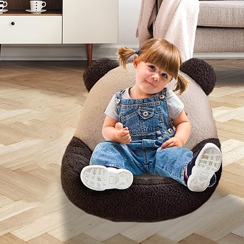 Povanjer Fauteuil en Peluche Panda pour,Canapé-Fauteuil Assis Panda en Peluche pour | canapé Lecture pour, siège Soutien pour Animaux pour Tout-Petits garçons Filles - Nail Gallerys
