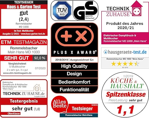 Rommelsbacher MD 1000 Cuiseur Vapeur & Multicuiseur MeinHans - L'original ! - Nail Gallerys