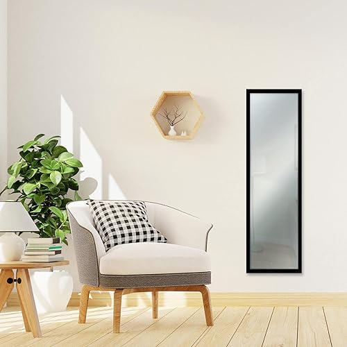 Lupia Miroir Mural Miroir Arc-en-Ciel 38 x 121 cm, Couleur Noir, Long, Miroir coloré pour Chambre à Coucher, Salon, entrée, Verticale ou Horizontale - Nail Gallerys