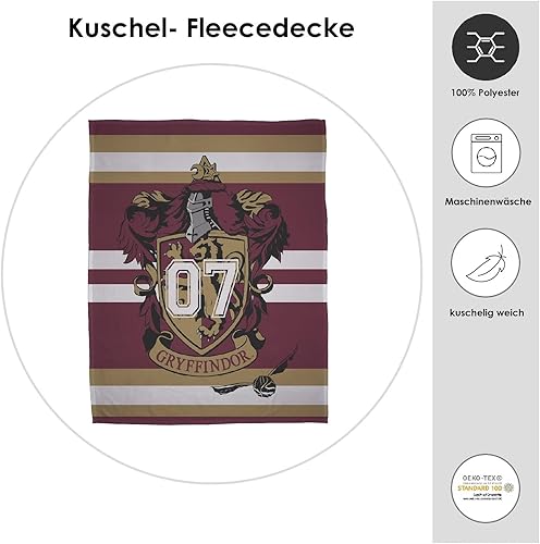 Couverture polaire douillette, au design d’école Poudlard dans l’univers d’Harry Potter et de carte du maraudeur, avec impression Marauder´s Map, 150 x 200 cm, grand couvre-lit câlin - Nail Gallerys