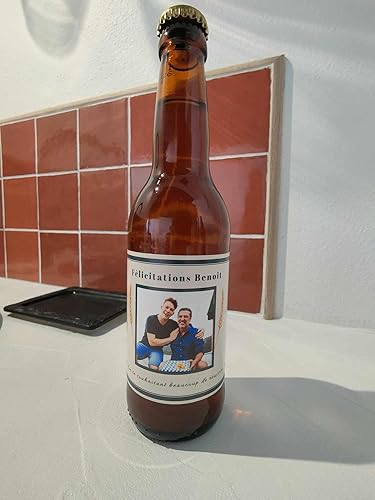 Étiquettes personnalisées pour bières (lot de 6) - ajoutez vos textes - étiquette personnalisée - cadeau unique - anniversaires - mariage - fête des pères - retraite - Nail Gallerys