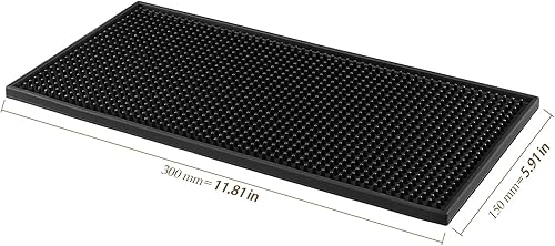 HEIHAK Lot de 8 tapis de bar rectangulaires de 30 x 15 cm, tapis de drainage en PVC pour cuisine, restaurant, hôtel, bar - Nail Gallerys